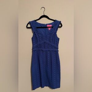 Lilly Pulitzer - Lapis Lazuli - Kaylee Shift Petal Eyelet Dress - Size 2 - NWT